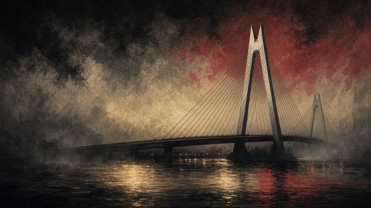 Erasmusbrug in Rotterdam bij nacht